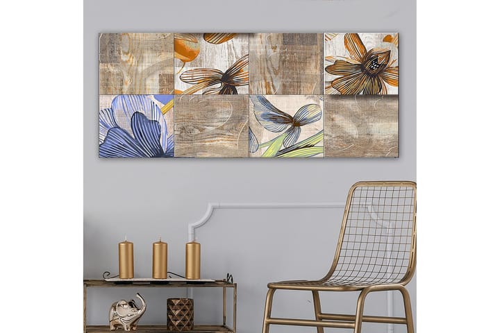 Canvastaulu YTY Floral & Botanical Monivärinen - 120x50 cm - Sisustustuotteet - Taulu & taide - Canvas-taulu