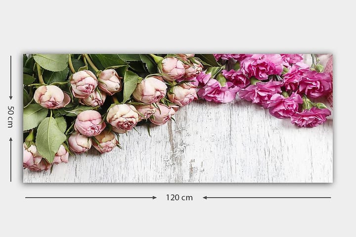 Canvastaulu YTY Floral & Botanical Monivärinen - 120x50 cm - Sisustustuotteet - Taulu & taide - Canvas-taulu