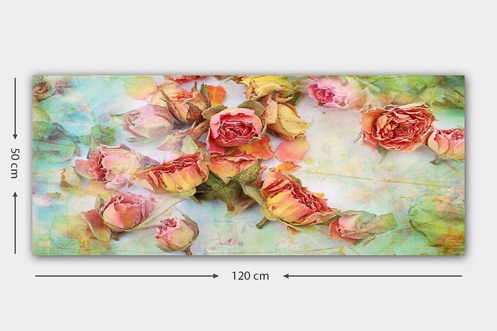 Canvastaulu YTY Floral & Botanical Monivärinen - 120x50 cm - Sisustustuotteet - Taulu & taide - Canvas-taulu