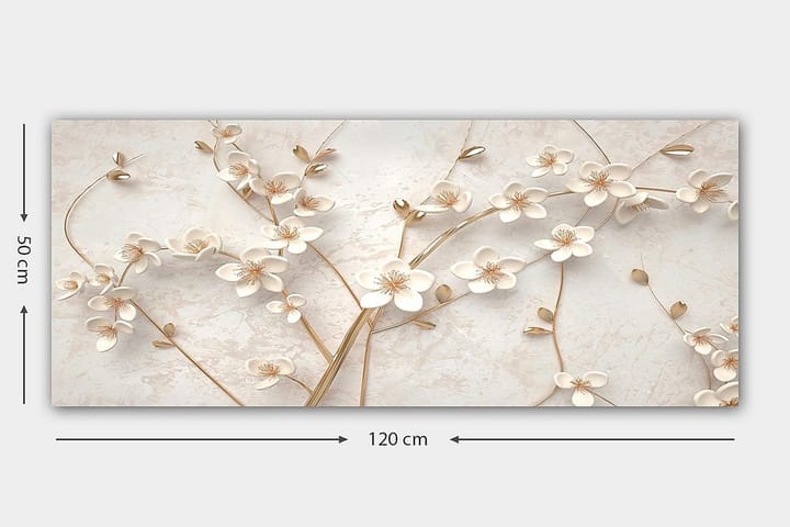 Canvastaulu YTY Floral & Botanical Monivärinen - 120x50 cm - Sisustustuotteet - Taulu & taide - Canvas-taulu