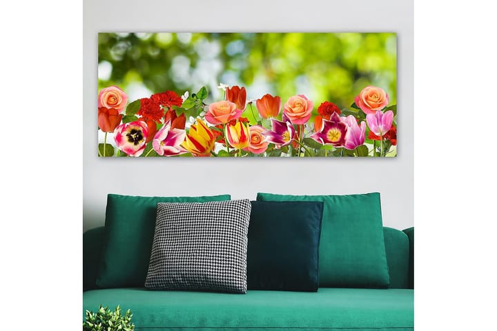 Canvastaulu YTY Floral & Botanical Monivärinen - 120x50 cm - Sisustustuotteet - Taulu & taide - Canvas-taulu