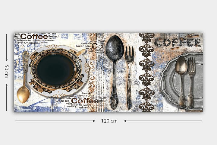 Canvastaulu YTY Food & Beverage Monivärinen - 120x50 cm - Sisustustuotteet - Taulu & taide - Canvas-taulu