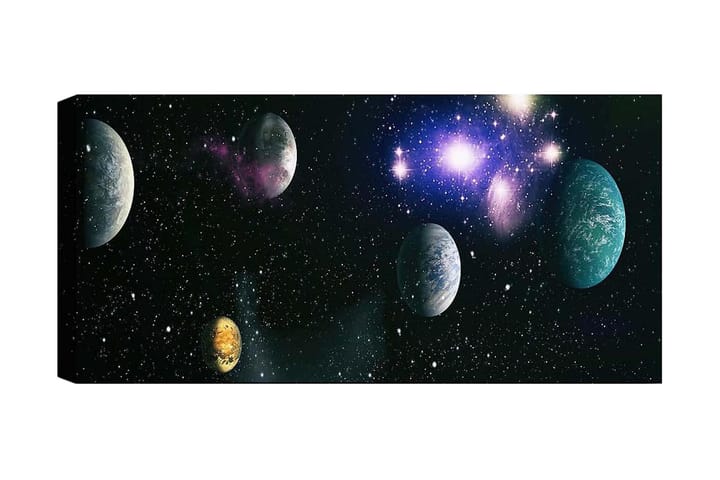 Canvastaulu YTY Outer Space Monivärinen - 120x50 cm - Sisustustuotteet - Taulu & taide - Canvas-taulu