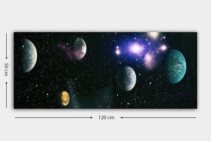 Canvastaulu YTY Outer Space Monivärinen - 120x50 cm - Sisustustuotteet - Taulu & taide - Canvas-taulu