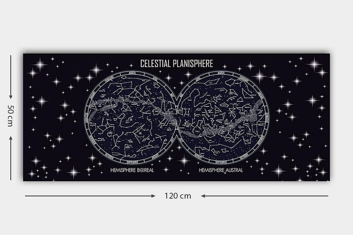 Canvastaulu YTY Outer Space Monivärinen - 120x50 cm - Sisustustuotteet - Taulu & taide - Canvas-taulu