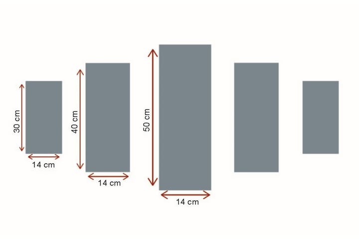 Koristeellinen Canvas Taulu (5 osaa) - Sisustustuotteet - Taulu & taide - Canvas-taulu