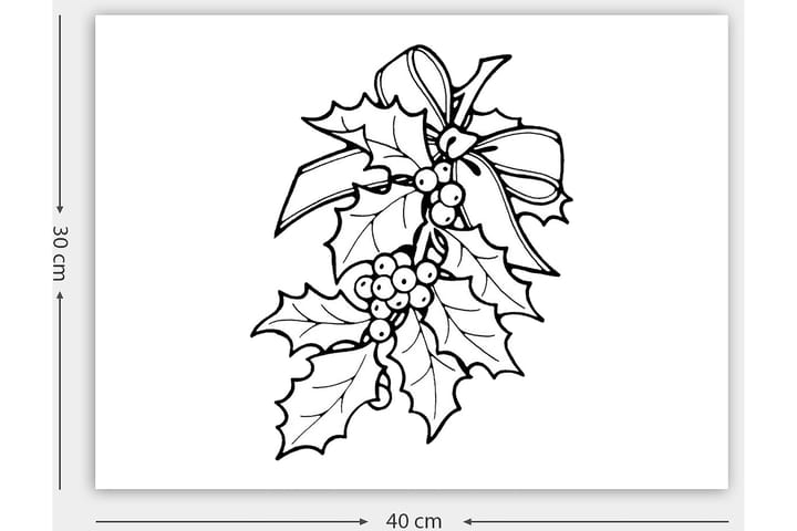 Koristeellinen Canvastaulu 30x40 cm - Valkoinen/Musta - Sisustustuotteet - Taulu & taide - Canvas-taulu