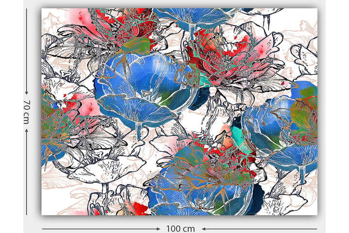 Koristeellinen Canvastaulu 70x100 cm - Monivärinen - Sisustustuotteet - Taulu & taide - Canvas-taulu