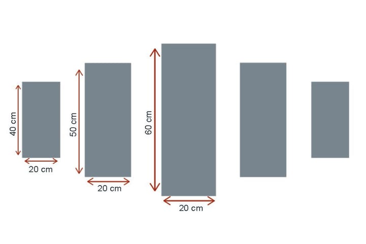 Koristeellinen MDF-maalaus 5-os 20x60 cm - Monivärinen - Sisustustuotteet - Taulu & taide - Canvas-taulu