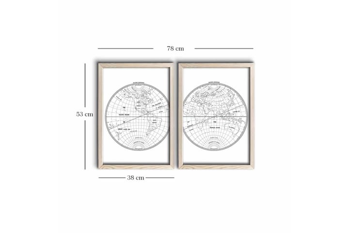 Seinäkoriste MDF Maalaus 2 osaa - Sisustustuotteet - Taulu & taide - Canvas-taulu