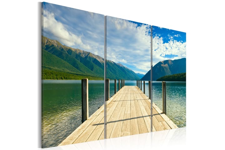 Taulu A pier on the lake 90x60 - Artgeist sp. z o. o. - Sisustustuotteet - Taulu & taide - Canvas-taulu