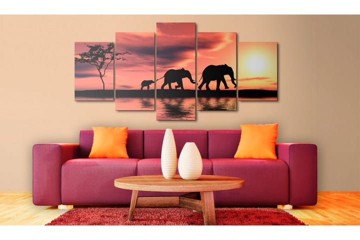 Taulu African Elephants Family 100x50 - Artgeist sp. z o. o. - Sisustustuotteet - Taulu & taide - Canvas-taulu