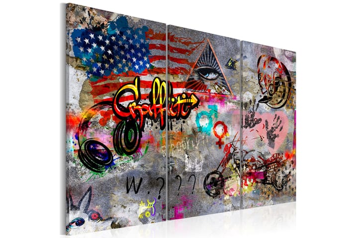 Taulu American Graffiti 120x80 - Artgeist sp. z o. o. - Sisustustuotteet - Taulu & taide - Canvas-taulu