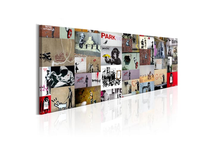 Taulu Art of Collage: Banksy II 120x40 - Artgeist sp. z o. o. - Sisustustuotteet - Taulu & taide - Canvas-taulu