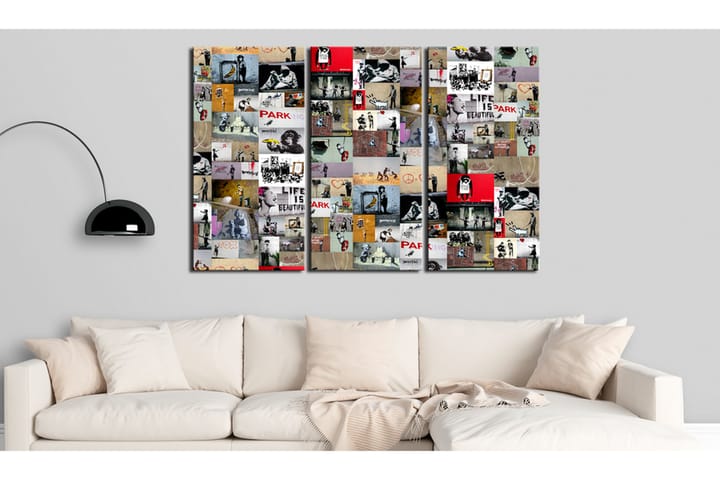 Taulu Art Of Collage Banksy III 90x60 - Artgeist sp. z o. o. - Sisustustuotteet - Taulu & taide - Canvas-taulu