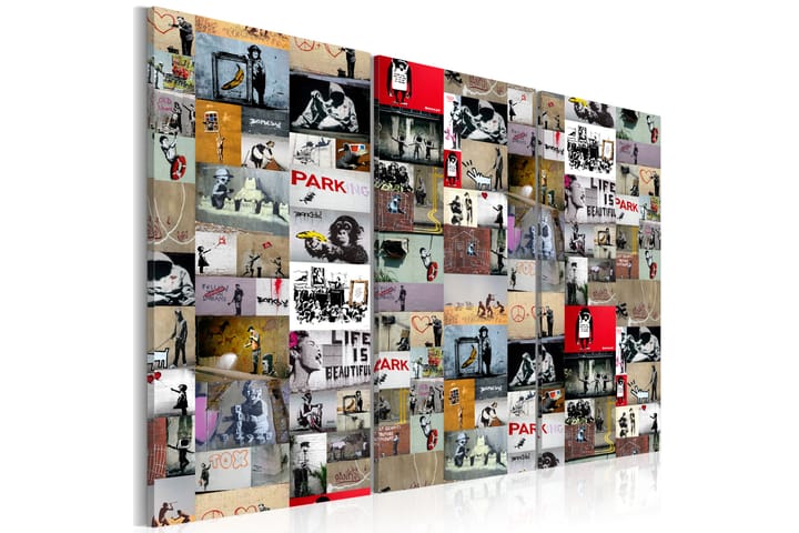 Taulu Art Of Collage Banksy III 90x60 - Artgeist sp. z o. o. - Sisustustuotteet - Taulu & taide - Canvas-taulu