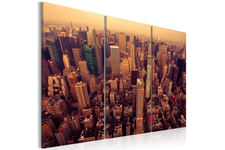 Taulu Auringonlasku New Yorkin yllä 120x80 - Artgeist sp. z o. o. - Canvas-taulu - Seinäkoristeet
