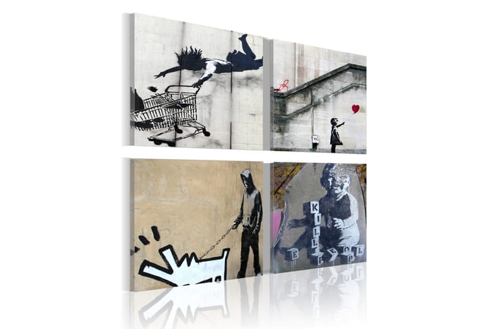 Taulu Banksy Four Original Ideas 60x60 - Artgeist sp. z o. o. - Sisustustuotteet - Taulu & taide - Canvas-taulu