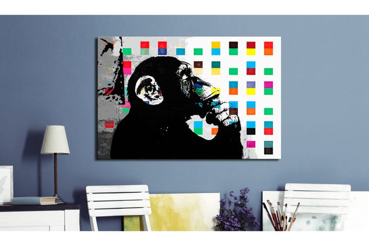 Taulu Banksy The Thinker Monkey 120x80 - Artgeist sp. z o. o. - Sisustustuotteet - Taulu & taide - Canvas-taulu