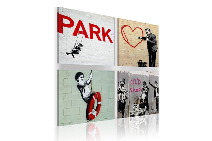 Taulu Banksy urban inspiration 60x60 - Artgeist sp. z o. o. - Sisustustuotteet - Taulu & taide - Canvas-taulu