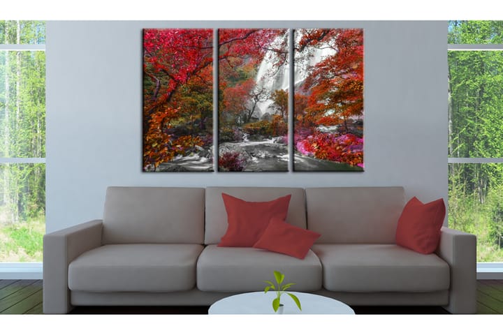 Taulu Beautiful Waterfall Autumnal Forest 120x80 - Artgeist sp. z o. o. - Sisustustuotteet - Taulu & taide - Canvas-taulu