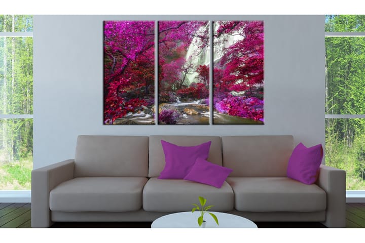 Taulu Beautiful Waterfall Pink Forest 120x80 - Artgeist sp. z o. o. - Sisustustuotteet - Taulu & taide - Canvas-taulu