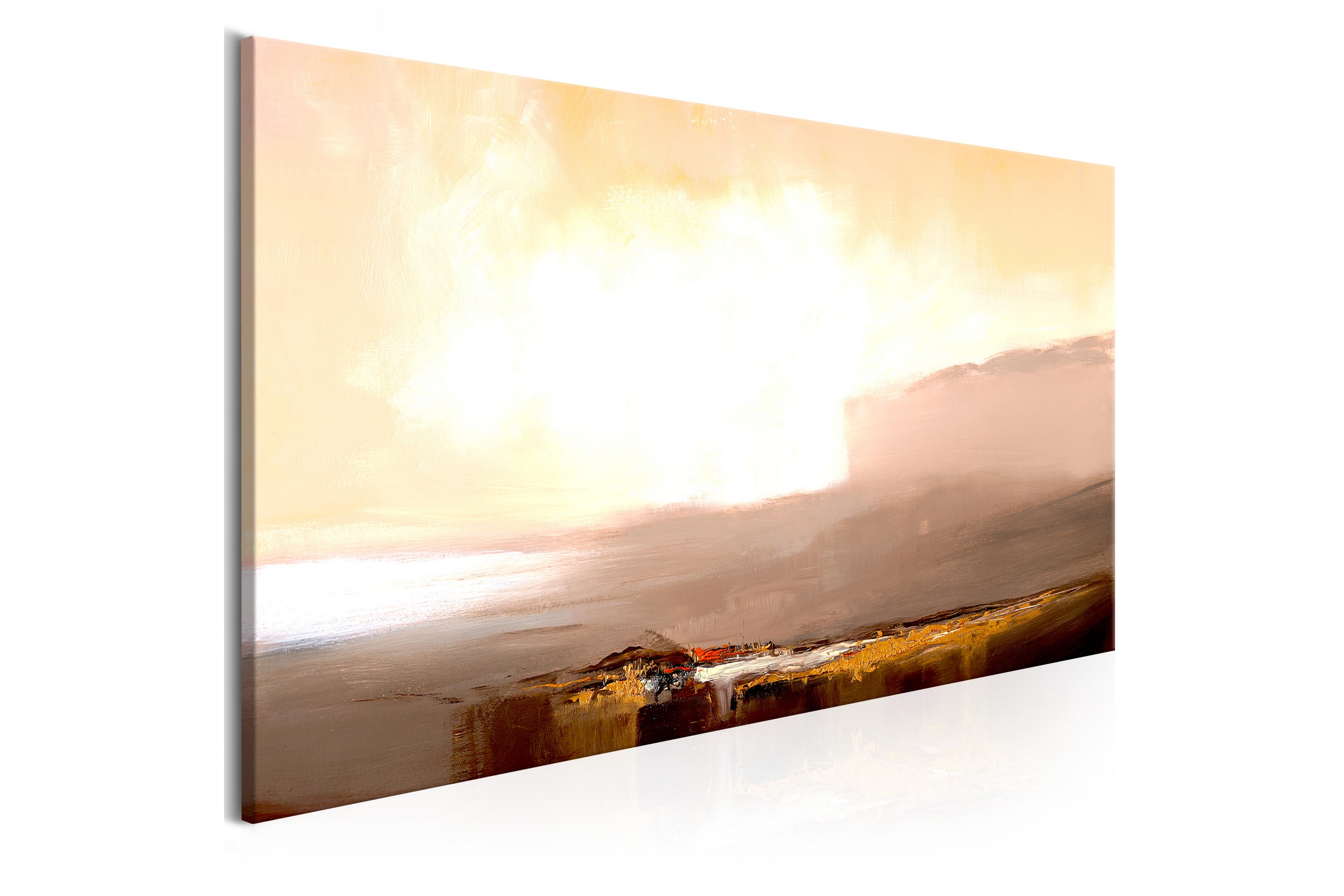 Taulu Beginning Of The End 1 Part Beige Narrow 135x45 - Artgeist sp. z o. o.