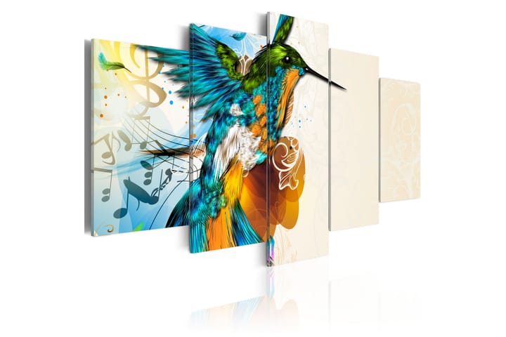 Taulu Bird's Music 5 Pieces 100x50 - Artgeist sp. z o. o. - Sisustustuotteet - Taulu & taide - Canvas-taulu