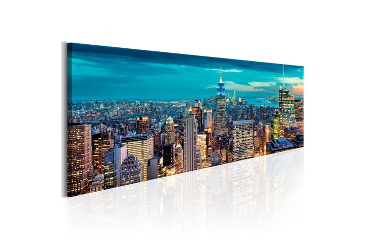 Taulu Blue Metropolis 120x40 - Artgeist sp. z o. o. - Canvas-taulu - Seinäkoristeet