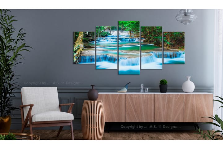 Taulu Blue Waterfall In Kanchanaburi Thailand 100x50 - Artgeist sp. z o. o. - Sisustustuotteet - Taulu & taide - Canvas-taulu