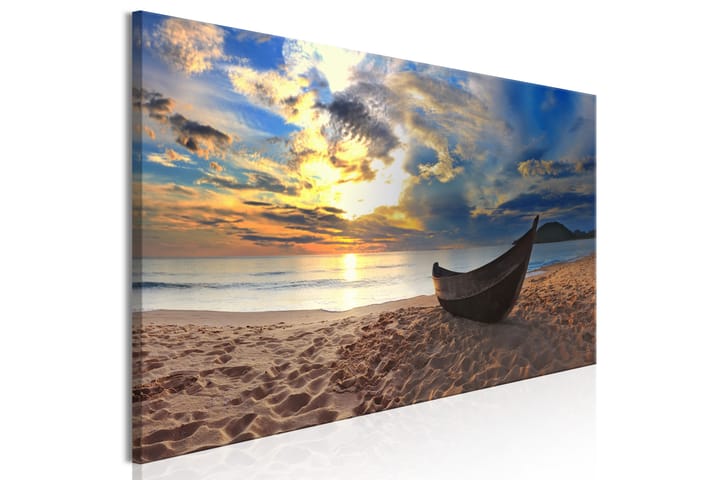 Taulu Boat on the Beach (1 Part) Narrow 135x45 - Artgeist sp. z o. o. - Canvas-taulu - Seinäkoristeet