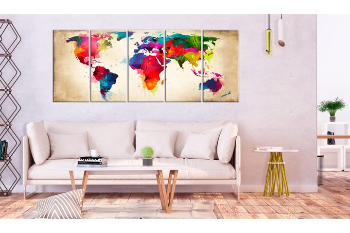 Taulu Bright Continents 225x90 - Artgeist sp. z o. o. - Sisustustuotteet - Taulu & taide - Canvas-taulu