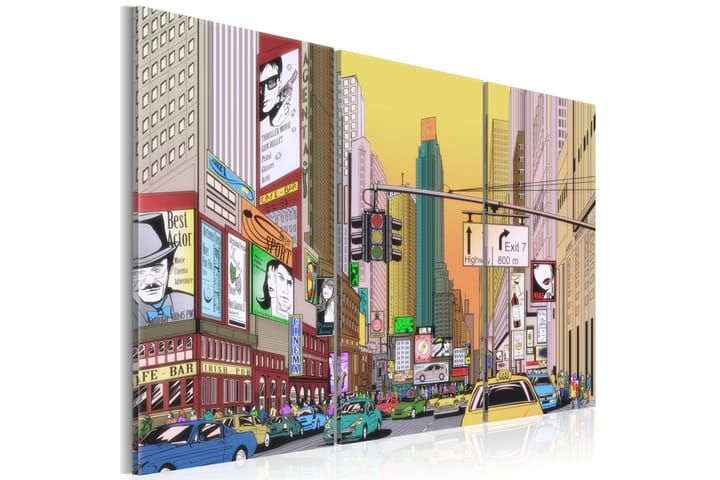 Taulu Cartoon city 90x60 - Artgeist sp. z o. o. - Sisustustuotteet - Taulu & taide - Canvas-taulu