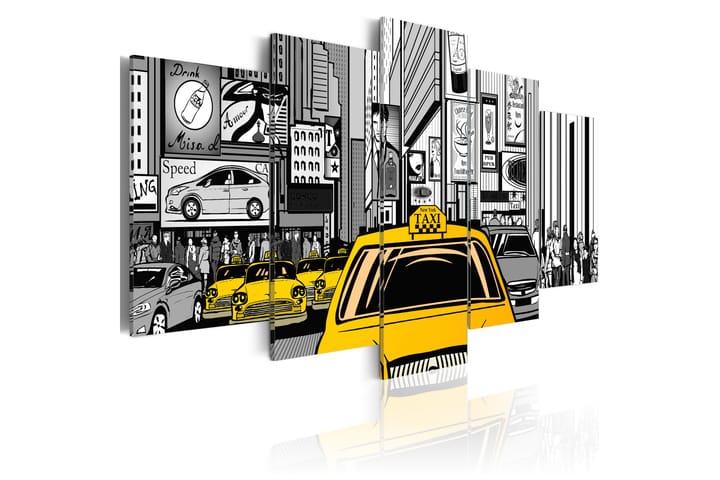 Taulu Cartoon Taxi 100x50 - Artgeist sp. z o. o. - Sisustustuotteet - Taulu & taide - Canvas-taulu