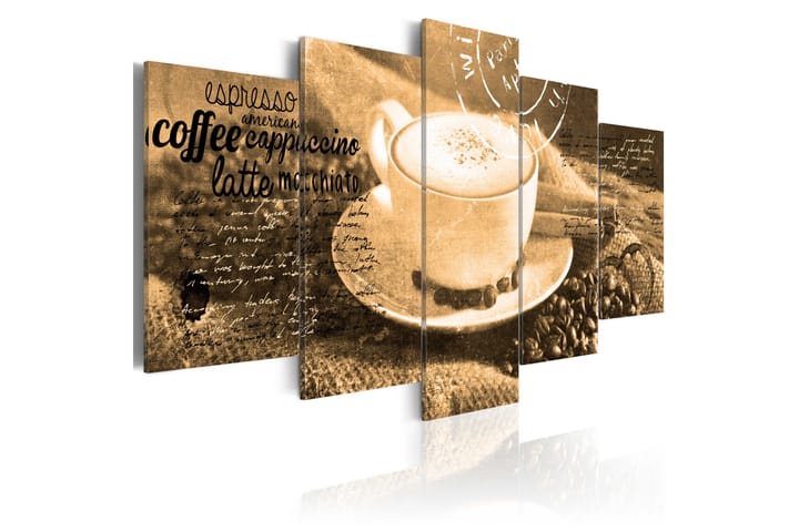 Taulu Coffe Espresso Cappuccino Latte Machiato 200x100 - Artgeist sp. z o. o. - Sisustustuotteet - Taulu & taide - Canvas-taulu