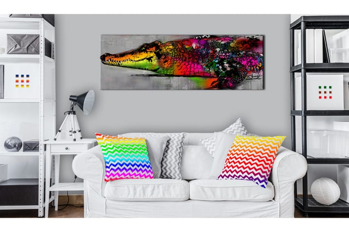 Taulu Colourful Alligator 135x45 - Artgeist sp. z o. o. - Sisustustuotteet - Taulu & taide - Canvas-taulu