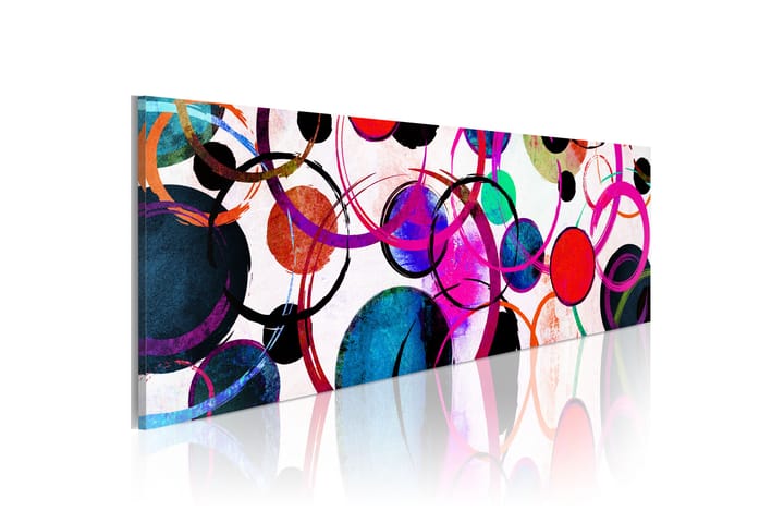 Taulu Colourful Circle 135x45 - Artgeist sp. z o. o. - Canvas-taulu - Seinäkoristeet