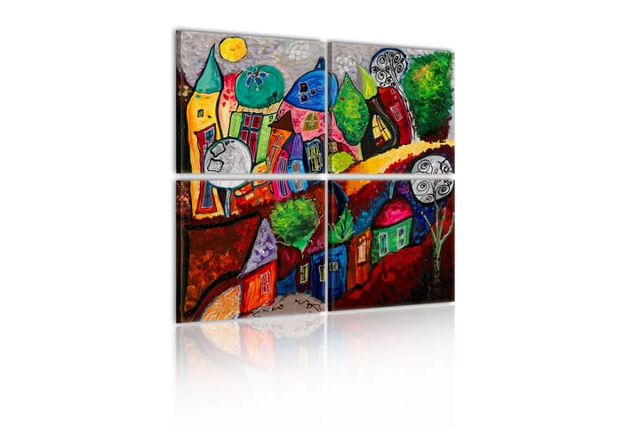 Taulu Colourful city 90x90 - Artgeist sp. z o. o. - Sisustustuotteet - Taulu & taide - Canvas-taulu