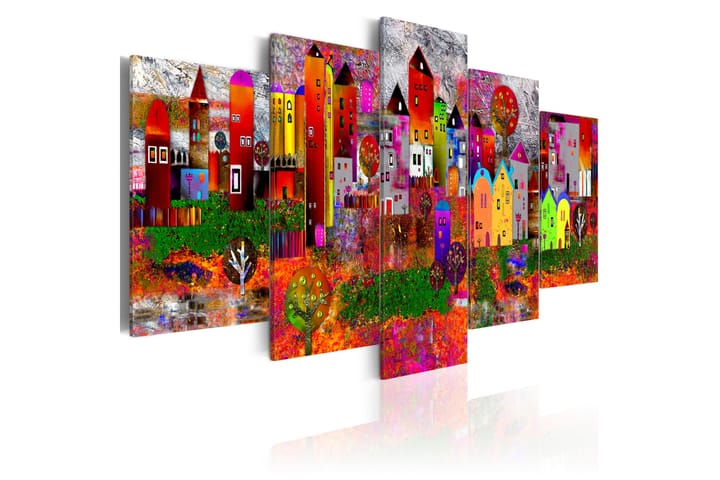 Taulu Colourful Small Town 100x50 - Artgeist sp. z o. o. - Sisustustuotteet - Taulu & taide - Canvas-taulu