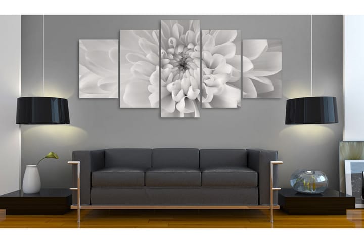 Taulu Dahlia Flower In Grey Shades 200x100 - Artgeist sp. z o. o. - Canvas-taulu - Seinäkoristeet