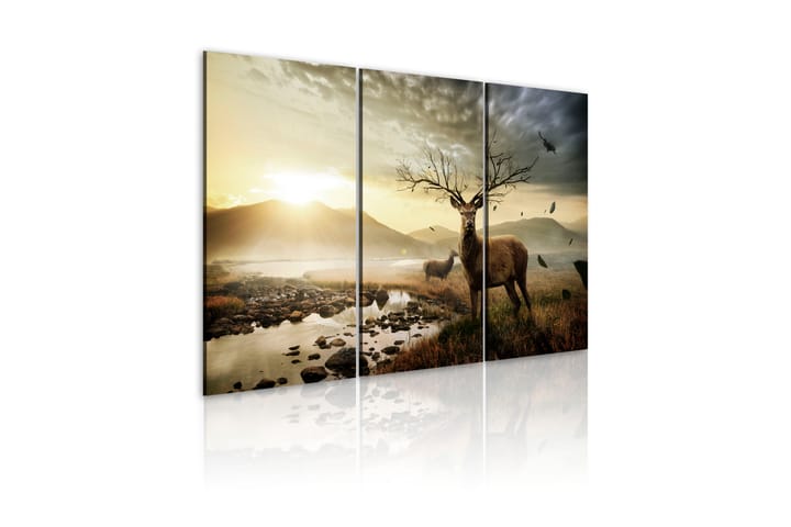 Taulu Deer With A Tree-Like Antlers 60x40 - Artgeist sp. z o. o. - Sisustustuotteet - Taulu & taide - Canvas-taulu