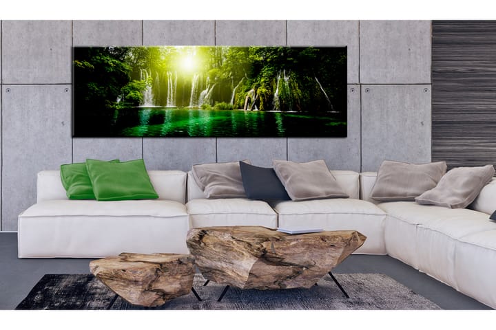 Taulu Emerald Treasure 135x45 - Artgeist sp. z o. o. - Canvas-taulu - Seinäkoristeet