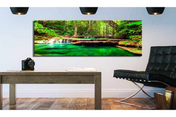 Taulu Emerald Waterfall 120x40 - Artgeist sp. z o. o. - Sisustustuotteet - Taulu & taide - Canvas-taulu