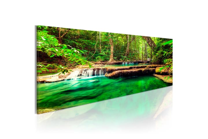 Taulu Emerald Waterfall 120x40 - Artgeist sp. z o. o. - Sisustustuotteet - Taulu & taide - Canvas-taulu