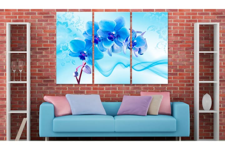 Taulu Ethereal Orchid Blue 120x80 - Artgeist sp. z o. o. - Sisustustuotteet - Taulu & taide - Canvas-taulu