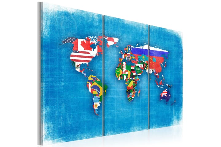 Taulu Flags of the World Triptych 90x60 - Artgeist sp. z o. o. - Sisustustuotteet - Taulu & taide - Canvas-taulu