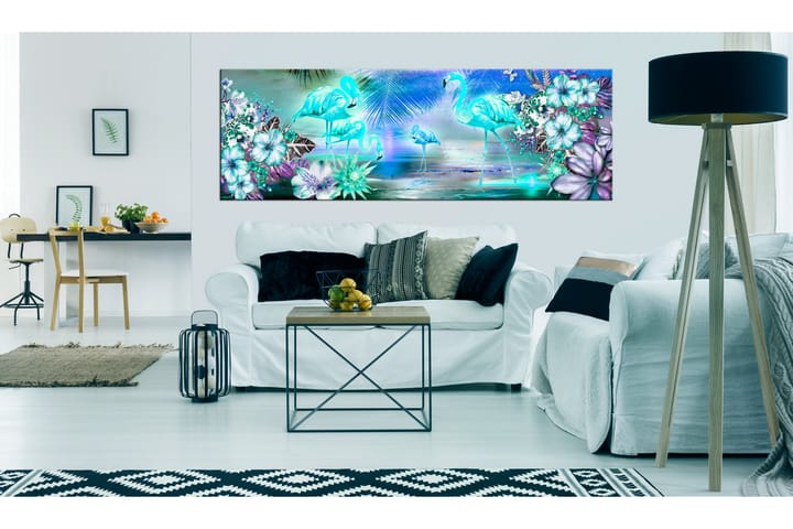 Taulu Flamingoes By Night 120x40 - Artgeist sp. z o. o. - Sisustustuotteet - Taulu & taide - Canvas-taulu