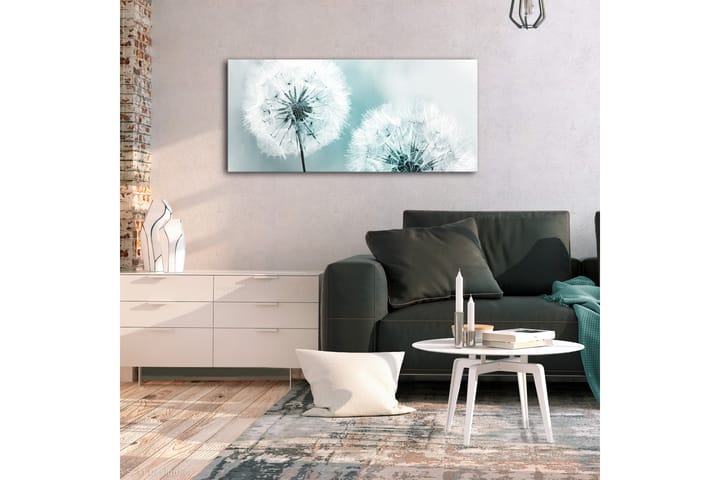 Taulu Fluffy Dandelions (1 Part) Blue Wide 100x45 - Artgeist sp. z o. o. - Sisustustuotteet - Taulu & taide - Canvas-taulu