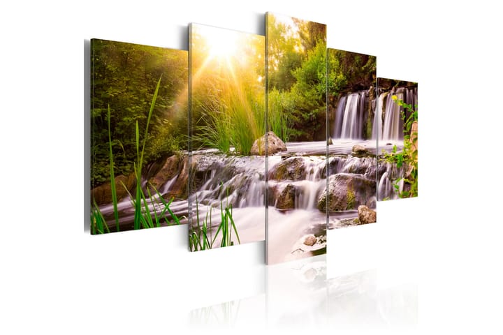 Taulu Forest Waterfall 200x100 - Artgeist sp. z o. o. - Canvas-taulu - Seinäkoristeet