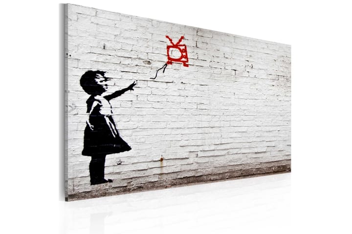 Taulu Girl With Tv Banksy 60x40 - Artgeist sp. z o. o. - Sisustustuotteet - Taulu & taide - Canvas-taulu